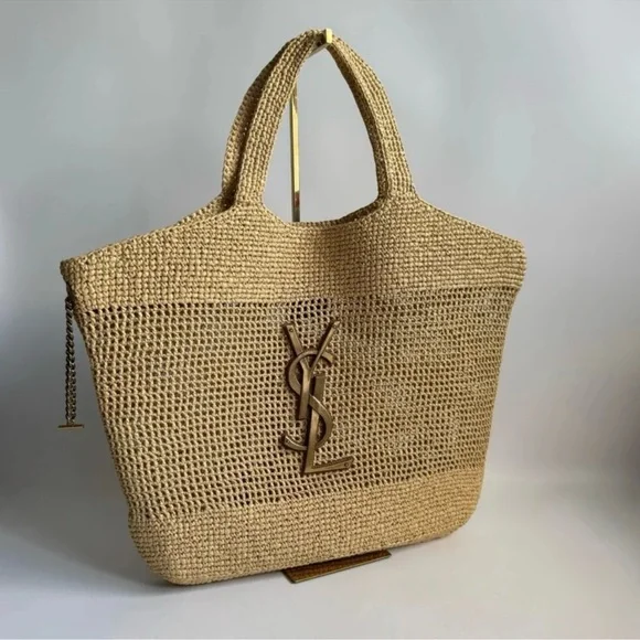 Elegant Tan Crochet Women's Bag - Picture 7 of 16